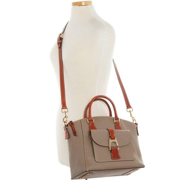 Dooney and Bourke PEBBLE GRAIN NAOMI SATCHEL- Taupe - Picture 3 of 8